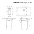 Мойка для кухни Ulgran Quartz Underground 160 лен