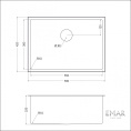 Мойка для кухни EMAR EMB-132 PVD Nano Golden