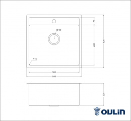 Мойка для кухни Oulin OL-F121X