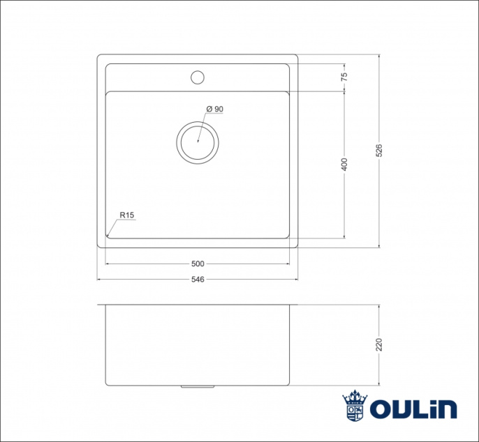 Мойка для кухни Oulin OL-F121X