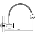Смеситель для кухни настенный Ledeme L4689-3