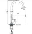 Смеситель для кухни Ledeme H716 L74016 нерж.сталь