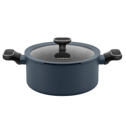 Кастрюля MAUNFELD FRIDA MCS47FA02DG из кованого алюминия со стеклянной крышкой, 24 см, 4,7 л.