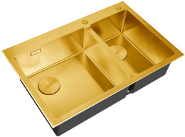 Мойка для кухни Zorg Lux 78-2-51-L Bronze бронза с накладкой