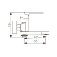 Смеситель KAISER Linear 59022 хром для ванный