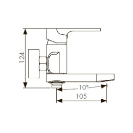 Смеситель KAISER Linear 59022 хром для ванный