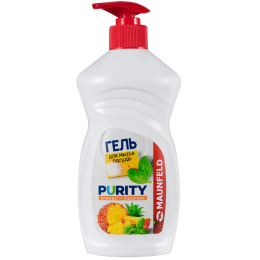 Гель для мытья посуды Maunfeld Purity Ананас и базилик 450г MDL450PD с дозатором