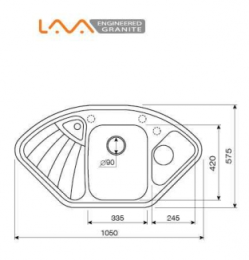 Мойка для кухни Lava A.3 белый