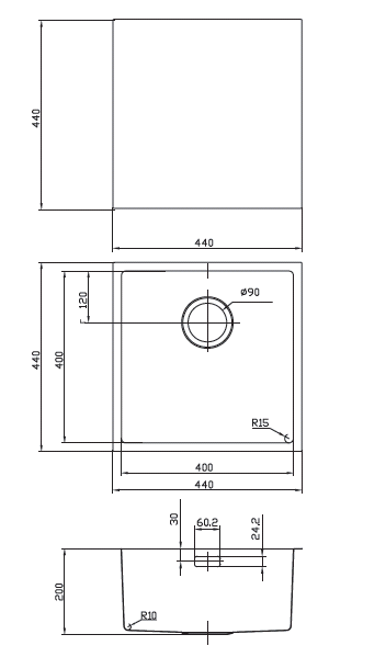 Мойка для кухни Iddis Edifice EDI44S0i77