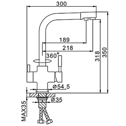 Смеситель для кухни Frap F4352-23 песочный