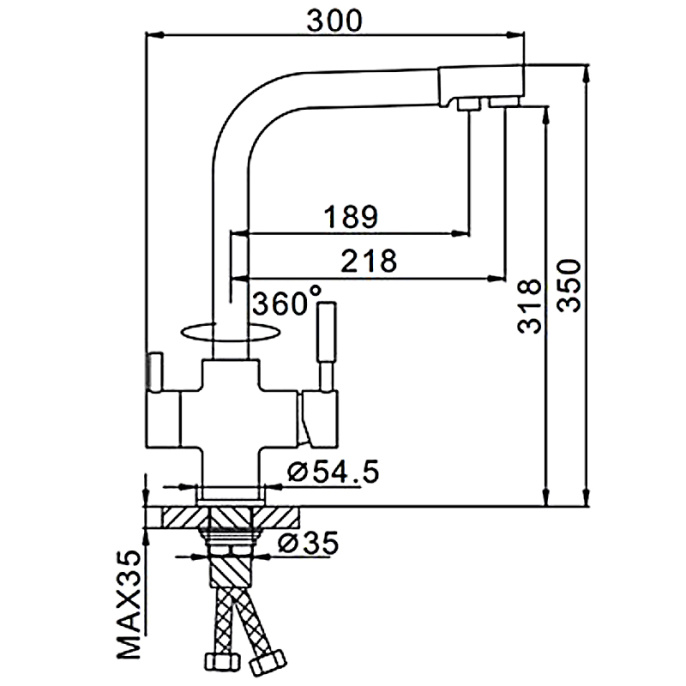 Смеситель для кухни Frap F4352-23 песочный