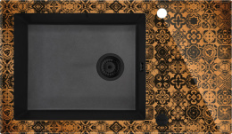 Мойка Deante Capella Precious ZSC GM2C metallic graphite/copper, клапан-автомат
