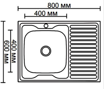 Мойка для кухни накладная Ledeme L68060-L декор