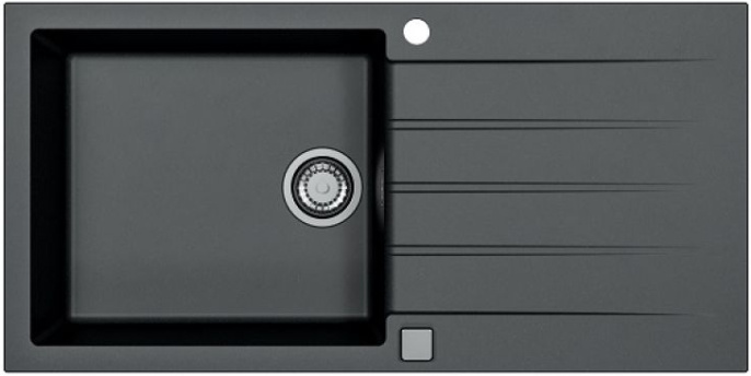 Мойка для кухни Alveus Cadit 50 Carbon G91, клапан-автомат