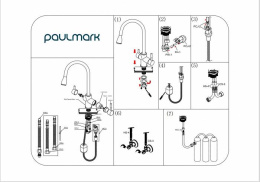 Смеситель для кухни Paulmark LangeLa214212-LG светлое  золото