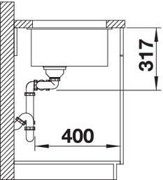Мойка для кухни Blanco Subline 430/270-U серый беж, InFino