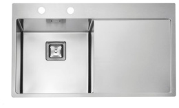 Мойка для кухни Alveus Stylux 50L BRS, чаша слева, клапан-автомат