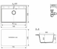 Мойка для кухни Ulgran Quartz Forte 760 жасмин