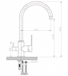 Смеситель для кухни Zorg ZR 317 YF-33 хром