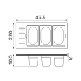 Контейнер для моек Omoikiri DC-02-3 IN