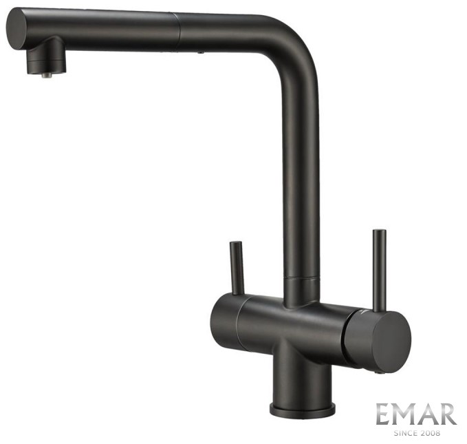 Смеситель для кухни Еmar 7017 Black