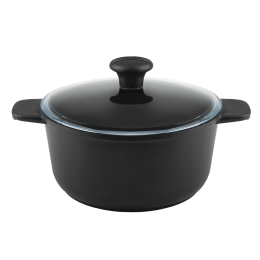 Кастрюля MAUNFELD Osvald MF22SVLD03CR универсальная из литого алюминия со стеклянной крышкой, 3 л