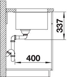 Мойка для кухни Blanco Subline 800-U кофе, InFino