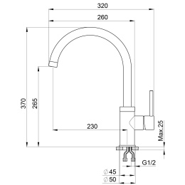 Смеситель для кухни Point PN3101AL серый