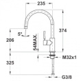 Смеситель для кухни Teka INX 915