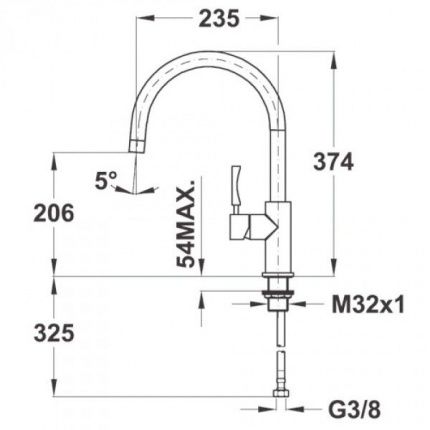 Смеситель для кухни Teka INX 915