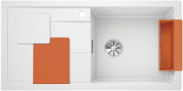 Мойка для кухни Blanco Sity XL 6 S Silgranit белый, аксессуары апельсин