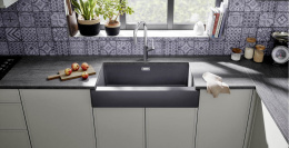 Мойка для кухни Blanco Vintera XL 9-UF Silgranit черный, отв. арм. InFino
