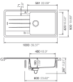 Мойка для кухни Schock Element 60D Large Cristalite альпина