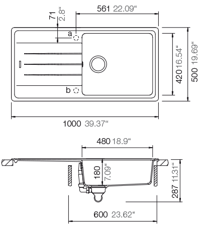 Мойка для кухни Schock Element 60D Large Cristalite альпина
