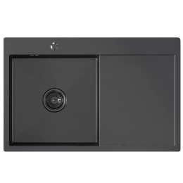 Мойка для кухни MIXLINE PRO 78х50 чаша левая графит