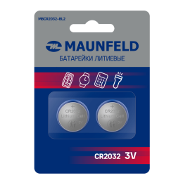 Батарейки MAUNFELD Lithium CR2032 MBCR2032-BL2, блистер 2 шт.