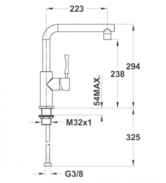 Смеситель для кухни Teka INX 914 нержавеющая сталь