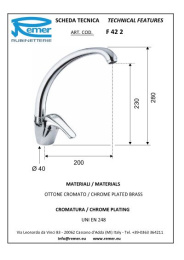 Смеситель для кухни Remer Serie 35 F 42 2
