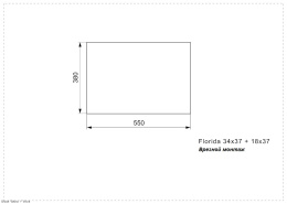 Мойка для кухни Reginox Florida 18x37+34x37 (L) Integrated