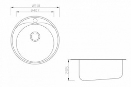 Мойка для кухни Zorg Inox ZR-510/205