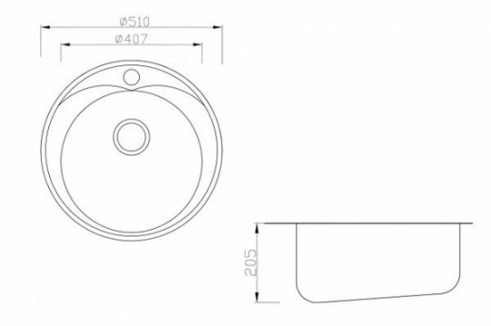 Мойка для кухни Zorg Inox ZR-510/205