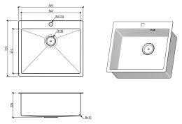 Мойка для кухни FLORACIO Steel (F.5951.SS) Сталь нержавеющая