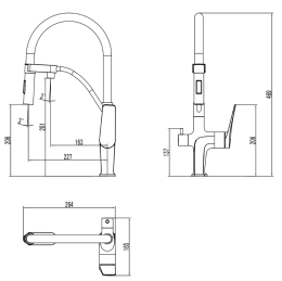 Смеситель для кухни Lemark Bronx LM3761GM графит