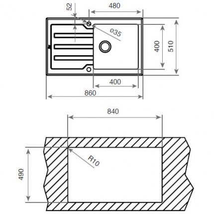 Мойка для кухни Teka Lux 1B 1D 86 белый
