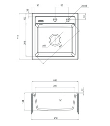 Мойка для кухни Deante Zorba ZQZ 2103 graphite, клапан-автомат