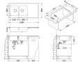 Мойка для кухни Alveus Classic Pro 100 SAT-90 1200X600