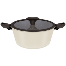 Кастрюля FILIGRANA EDDA FG24EDD01CS из кованого алюминия со стеклянной крышкой, 24 см