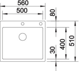 Мойка Blanco Claron 500-IF/A нерж. сталь, зеркальная полировка, кл-авт. InFino, PushControl