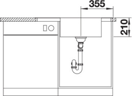 Мойка Blanco Andano XL 6S-IF Compact нерж. сталь чаша слева, зеркальная полировка, кл-авт. InFino