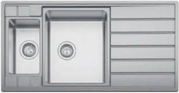 Мойка для кухни Seaman Eco Roma SMR-9750B2, без отверстий
